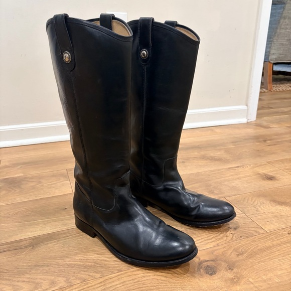 FRYE Melissa button 2 black knee high boots - Size 10 - Picture 2 of 7